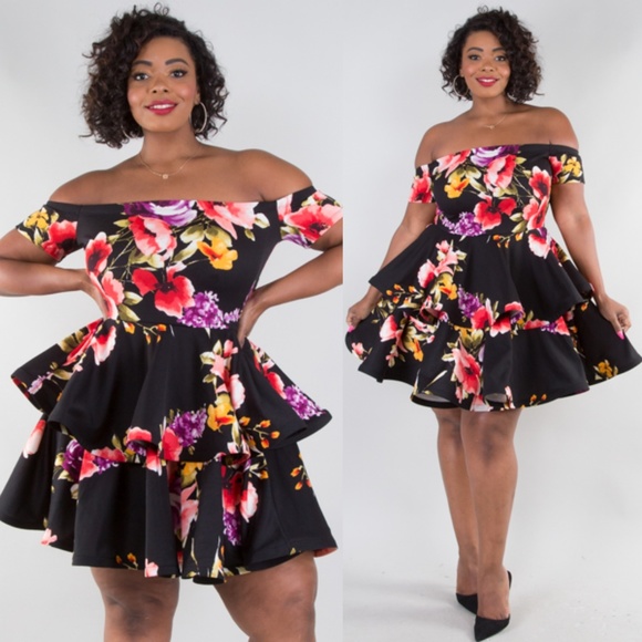 Dresses & Skirts - 3x off Shoulder Short Sleeve layer Dress